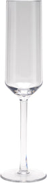 G.E.T. SW-1462-CL-EC Via BPA-Free Shatterproof Plastic Champagne Glasses, 6 Ounce, Clear (Set of 4)...