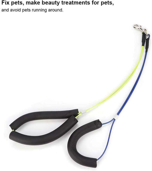 TOPINCN Dog Grooming Restraint Rope Adjustable Pet Grooming Leash Pet Grooming Table Harness for Pet Grooming Table Pet Grooming Loop(Yellow and B...