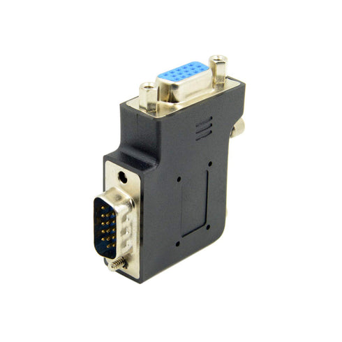 chenyang Vertical Flat Left Angled 90 Degree VGA SVGA Male to Female Extension Adapter Black...