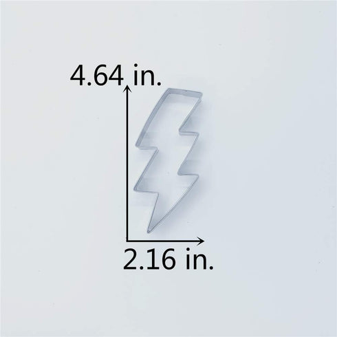 LILIAO Flash Lightning Bolt Cookie Cutter Biscuit Fondant Cutters for Kids Birthday Party - 2.2 x 4.6 inch - Stainless Steel...