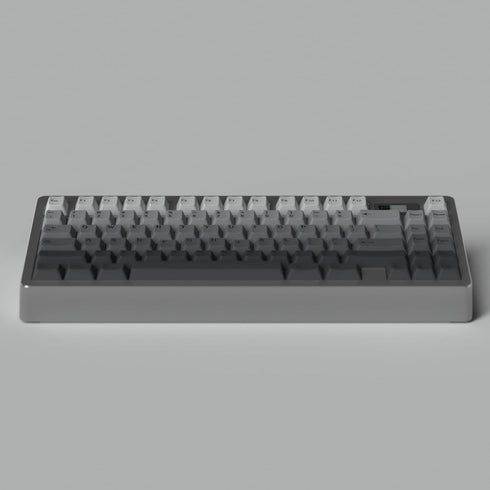PBT Grey Gradient Keycaps, Keycaps 75 Percent, 125 Keys Cherry Profile Heat Sublimation Custom Keycap Set for Mx Cherry Mechanical Keyboard 61/64/...