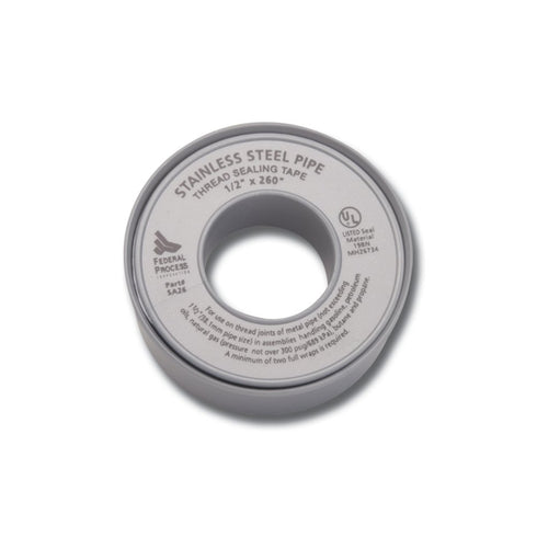Gasoila Nickel PTFE High Density Thred Tape Roll, -450 to 550 Degree F Performance Temperature, For Stainless Steel, 4.3 mil Thick, 260" Length, 1...