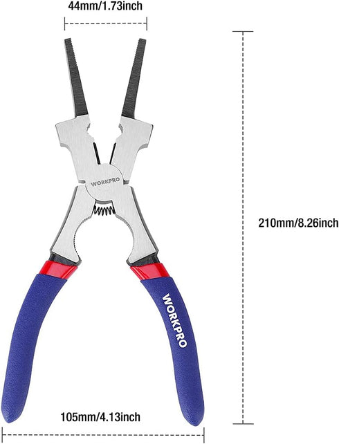 WORKPRO 8" Welding Pliers, Multi-Functional CR-V Steel Welding Pliers for Welding, Electrical, Mechanical, Workshop and Home Use...