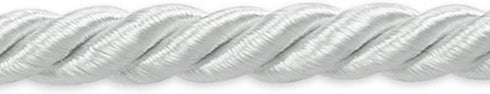 Trims by The Yard Charlotte 3/16" Twisted Cord Trim, Versatile Trim for DIY Crafts, Picture Frames, Home Decor, and Fashion Items, 20-Yard Cut, Wh...