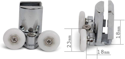 Stainless Steel Shower Door Wheels 23mm Shower Door Rollers (2top +2bottom)...