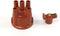 Pertronix D604604 Electronic Ignition Cast Distributor Cap and Rotor Kit, 4 Cylinder, Compatible with VW, Red...