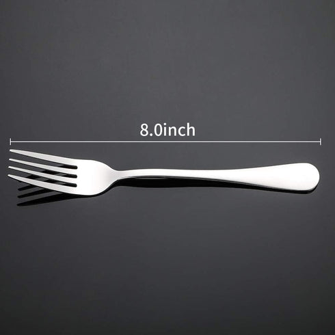 Briout Silverware, Dinner Fork 8 Inches, Forks Set of 12 Premium Food Grade Stainless Steel Forks for Home Kitchen Party Restaurant, Mirror Polish...