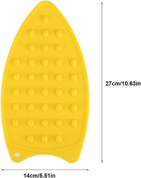 Silicone Iron Hot Protection Rest Pad Mat, Safe Surface Iron Stand Mat Ironing, 27 x 14 x 0.7cm / 10.63 x 5.51 x 0.28in (Yellow)...
