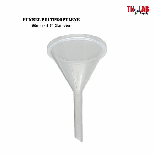 Funnel Polypropylene Plastic 60mm 2.5" Diameter 5-Pack...