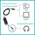 3.5 mm to USB Adapter Headset Headphone Cable 3.28 ft, Mic-Supported Mic Mute & Speaker Volume Up Down in-line for PC Laptop Desktop Computer...