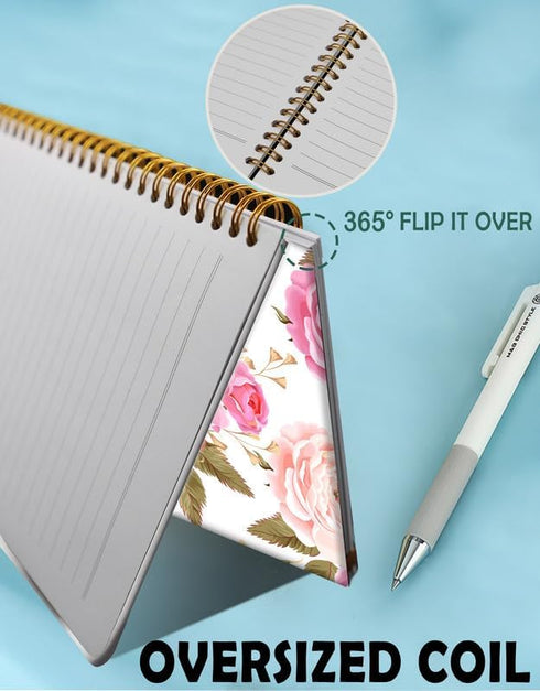 Spiral Journal Notebook for Women,A5 College Ruled Notebooks 6"x 8.4", 120 Pages Lined Journal with Premium Thick Paper,Perfect for School Office ...