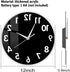 The Geeky Days Reverse Wall Clock 12 inch Unusual Numbers Backwards Modern Decorative Clock Watch Excellent Timepiece for Your Wall...
