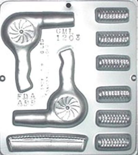 Hairdresser Set Blow Dryer Chocolate Candy Mold 1203...