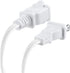 US AC Power Extension Cable Cord SPT-2 16AWG/2C 125V 13A 2-Prong Polarized Male to Female Extension Cord for NEMA 1-15P to NEMA 1-15R (10 ft, Whit...