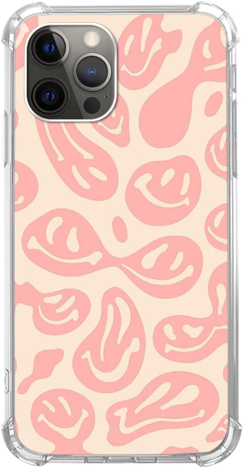 Peachy Melting Smile Face Case Compatible with iPhone 15 Pro, Hippie Trippy Smile Face Case for iPhone 15 Pro, Cool TPU Bumper Phone Case Cover...