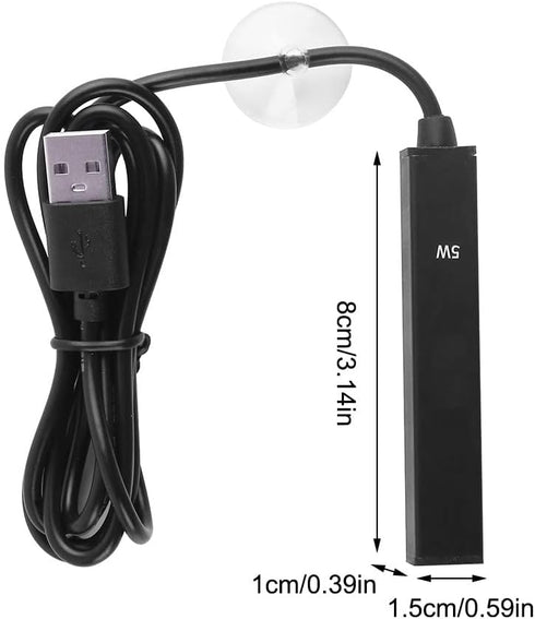 DONGKER Mini Aquarium Heater,USB 5W Submersible Fish Tank Heater with Anti Dry Burn Protection for 0.5-2L Aquarium Fish Tank...