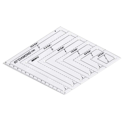 ERIOKK 5Pcs Creative Grids Quilting Templates Set,Drafting Triangles 45 60 Degree Rhombus Longarm Square Sewing Rulers Free Motion Fabric Ruler Ra...