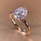14k Gold Oval Zircon Women's Ring Bridal Wedding Ring Engagement Wedding Ring Cocktail Crystal Diamond Ring...