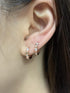 14K Rose Gold Double Love Heart Cubic Zirconia Small Hoop Earrings for Women Girls 925 Sterling Silver Cartilage Tiny Cute Huggie Hoops Hypoallerg...