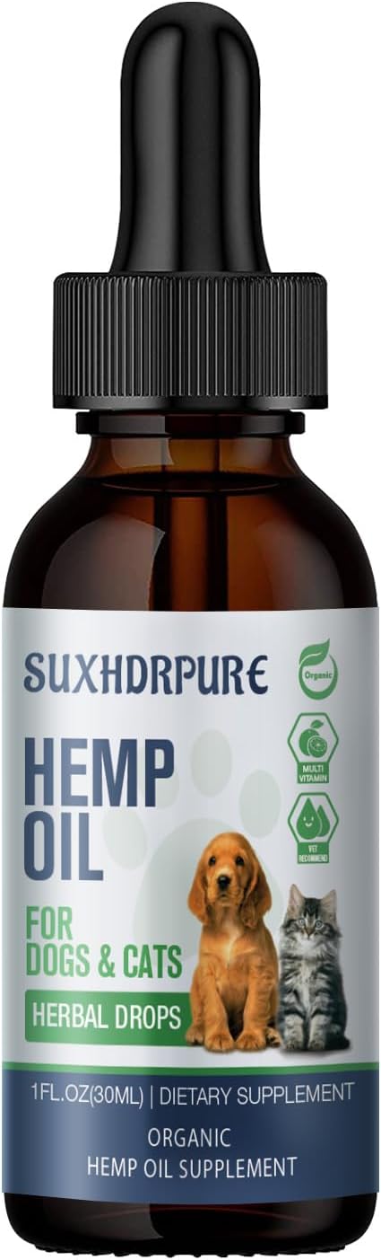 Natural Oil for Dogs and Cats - Natural Oil Drops with Omega Fatty Acids - Hip and Joint Support and Skin Health 24030775...