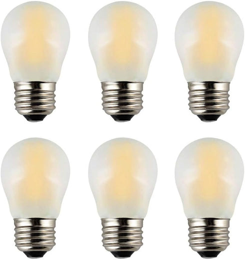 A15 Mini Globe Bulb with LED Filament, 4W Dimmable, 40 Watts Incandescent Replacement, E26 Standard Base, 400Lm Warm White Light(2700K), Frosted G...