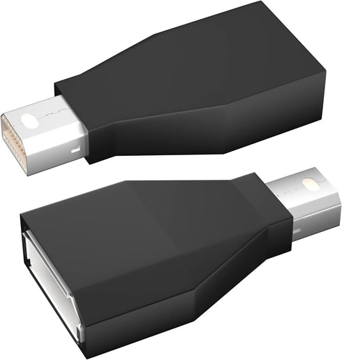 BolAAzuL Mini Displayport to DisplayPort 1.2 Converter (Male to Female, 2K 144Hz, 2-Pack), 4K 60Hz Mini DP to DP Adapter for Mac Book Pro/air/Mac ...