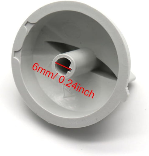 6mm/ 0.24inch Inner Hole Universal Plastic Timer Control Knobs Replacement for Microwave Oven White 10Pcs...