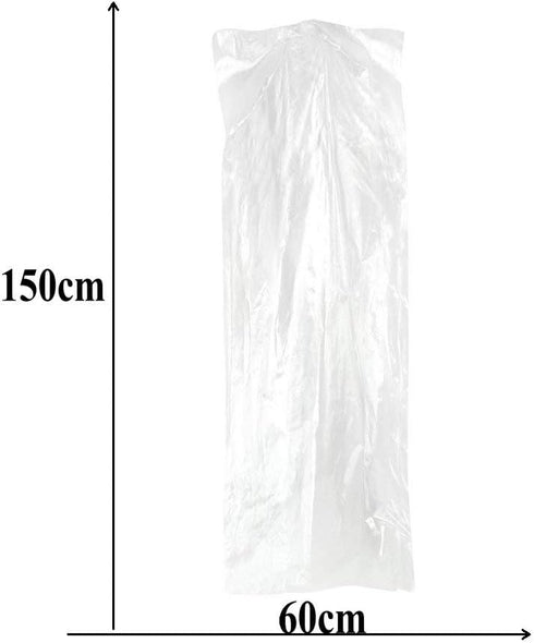 Pack of 50 Garment Bag,Transparent Suit Bag,Clothing Cover,Gown and Dress Storage Bag (60 × 150 cm)...