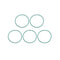 uxcell Fluorine Rubber O-Rings, 30mm OD 28mm ID 1mm Width FKM Seal Gasket for Machinery Plumbing, Green, Pack of 5...