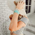 KELITCH New Gray Crystal Beaded 5 Wrap Bracelet On Leather Friendship Bracelets Jewelry for Womens...