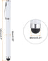 MECCANIXITY 4pcs Ballpoint Pen with Stylus Tip 2 in 1 Ink Pen & Fine Point Rubber Stylus Pens for All Capacitive Touch Screens Universal, White Bl...