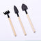 Garden Tools Set of Three Small Spade Rake Plants Potted Flowers Manual Mini Wooden Handle Garden Farming...