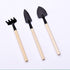Garden Tools Set of Three Small Spade Rake Plants Potted Flowers Manual Mini Wooden Handle Garden Farming...