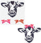 FINGERINSPIRE Cow Painting Stencil 11.8x11.8 inch Reusable Cow Head Pattern Drawing Template Plastic PET Bow Knot Stencil for Painting Square Farm...