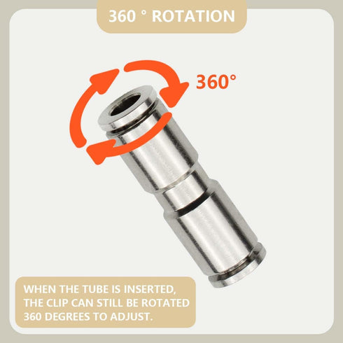 3 Pcs 8mm Straight Push in Connect Pneumatic Fitting,2 Way Nickel Plated Brass Quick Release PU Air Line Adapter...