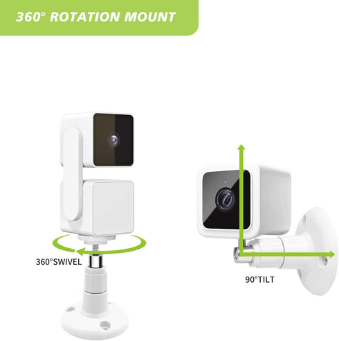 2 Pack Wall Mount Compatible with Wyze Cam Pan V3, Indoor and Outdoor Security Mount for Wyze Cam Pan, Wyze Cam Outdoor and Other Camera with Same...