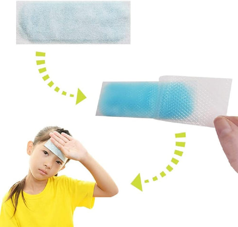 20pcs Fever Cooling Gel Patches 8 Hours Cooling Forehead Strips Cooling Gel Sheet for Dog Foot Baby Kids Children Adult Relieve Headache, Toothach...