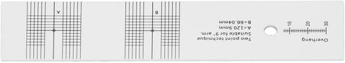 Hilitand Turntable Cartridge Alignment Protractor Tool, Acrylic LP Phono Turntable Cartridge Azimuth Ruler for Measuring & Balancing LP Record Pla...