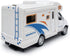 Mini Toy Camper RV Motorhome Toys for Boys Pull Back Diecast Model Car Recreational Vehicle Adventure with Furniture Roof and Side Door Open Child...