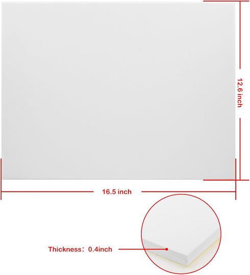 Bulletin Board 16.5 X 12.6 Inches, Self-Adhesive Bulletin Board,Office Board for Wall with 4pcs Push Pins,White Board for Paste Notes, Photos, Sch...