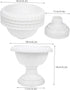 Amosfun 4pcs Roman Flower Pot Pedestal Planter Outdoor Planters Plastic Plants for Outdoors Grecian Urn Planter Flower Decor Plastic Plant Pot Ret...