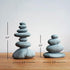 OwMell Balanced Stones Cairn Statue Garden Decor, Stacked Zen Rock Stone Decor, Small Fish Tank Decoration, Micro Landscape Decor 3.7"...