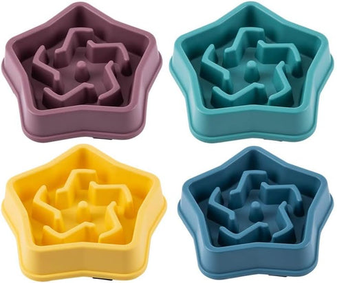 Slow Feeder Dog Bowl - Maze Puzzle Feeder Dog Slow Feeder Bowl, Purple Dog Dish Slow Feeder, 2 Cup Slow Feeder Dog Bowls for Small, Medium, Large ...