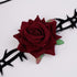 Gothic Red Rose Black Choker Necklace Retro Floral Flower Vampire Collar Necklace for Halloween Cosplay Party Prom, Black and Red, 6.5 grams, 1.0 ...