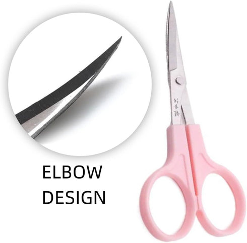 Embroidery Curved Scissors, 3 Pcs, Stainless Steel, for Cross Stitch, Sewing, Crafting, Dressmaking, Pink...