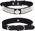 Small Dog Collar with Crown Rhinestone, Pretty Glitter Crystal Jewel Bling Sparkly Diamond Puppy Collars for XXS Xs Small Medium Pet Girls Dogs Fe...