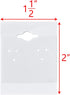 MOOCA 100 pieces of 1.5 x 2-inch plain white velvet hanging earring cards serve as earring holders and display cards for ear studs, hooks, clip ea...