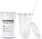 Simple Green Solutions - Customizable Paper Insert Acrylic Double Wall Cup for Cold Drinks, Clear Reusable Cups with Lids & Straws, Insulated Plas...