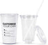 Simple Green Solutions - Customizable Paper Insert Acrylic Double Wall Cup for Cold Drinks, Clear Reusable Cups with Lids & Straws, Insulated Plas...