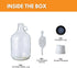 FastRack 1 gal Jug W/Twin bubble Airlock, Polyseal Lid, #6.5 Drilled Stopper...